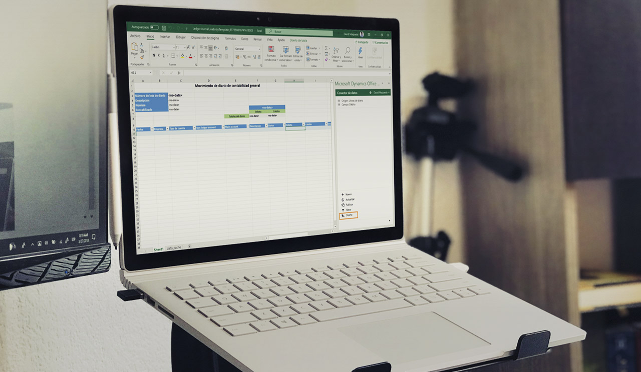 Editar plantillas de Excel para añadir Dimensiones financieras en MSDyn365FO Axazure